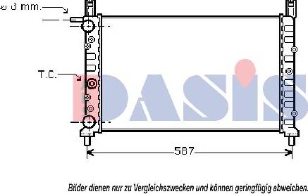 AKS Dasis 080006N - Radiator, engine cooling autospares.lv