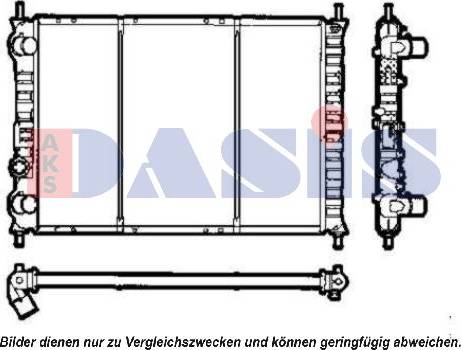 AKS Dasis 080019N - Radiator, engine cooling autospares.lv