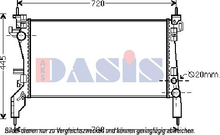 AKS Dasis 080101N - Radiator, engine cooling autospares.lv