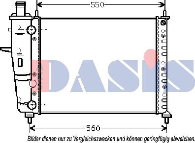 AKS Dasis 081480N - Radiator, engine cooling autospares.lv