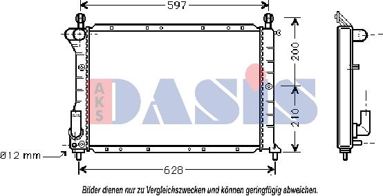 AKS Dasis 081610N - Radiator, engine cooling autospares.lv