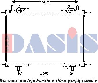 AKS Dasis 081360N - Radiator, engine cooling autospares.lv