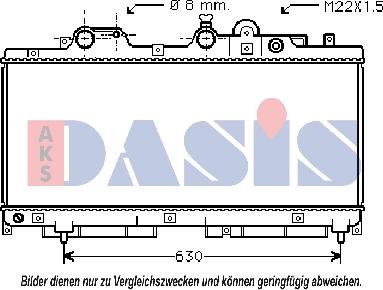 AKS Dasis 081220N - Radiator, engine cooling autospares.lv