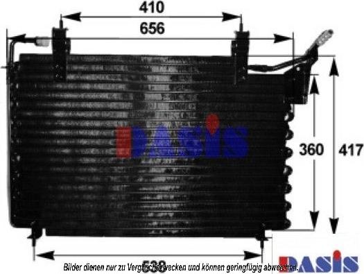 AKS Dasis 022110N - Condenser, air conditioning autospares.lv