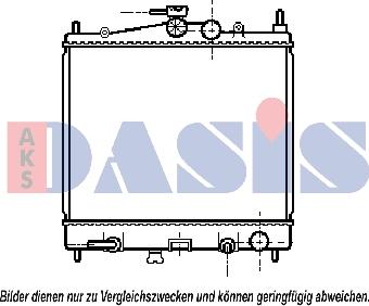 AKS Dasis 070066N - Radiator, engine cooling autospares.lv