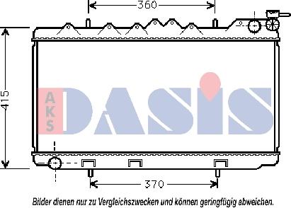 AKS Dasis 070063N - Radiator, engine cooling autospares.lv