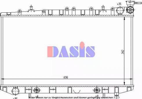 AKS Dasis 070081N - Radiator, engine cooling autospares.lv