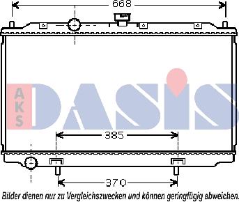 AKS Dasis 070088N - Radiator, engine cooling autospares.lv