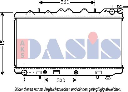 AKS Dasis 070640N - Radiator, engine cooling autospares.lv