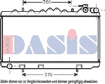 AKS Dasis 070160N - Radiator, engine cooling autospares.lv