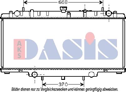 AKS Dasis 070116N - Radiator, engine cooling autospares.lv