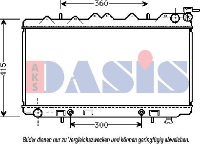 AKS Dasis 070180N - Radiator, engine cooling autospares.lv