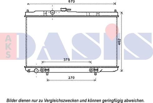 AKS Dasis 070134N - Radiator, engine cooling autospares.lv