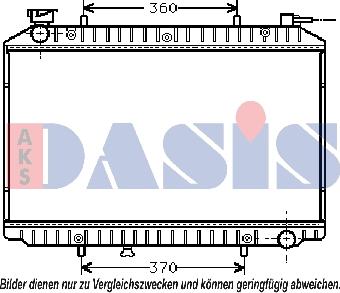 AKS Dasis 070250N - Radiator, engine cooling autospares.lv