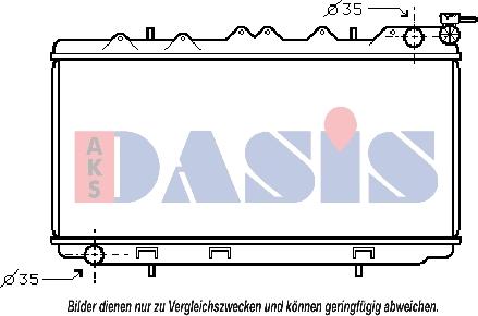 AKS Dasis 070790N - Radiator, engine cooling autospares.lv