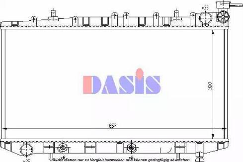 AKS Dasis 073230N - Radiator, engine cooling autospares.lv