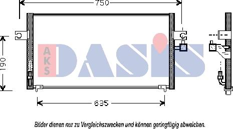 AKS Dasis 072002N - Condenser, air conditioning autospares.lv