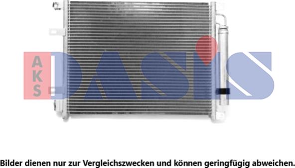 AKS Dasis 072078N - Condenser, air conditioning autospares.lv