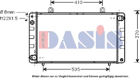 AKS Dasis 190040N - Radiator, engine cooling autospares.lv