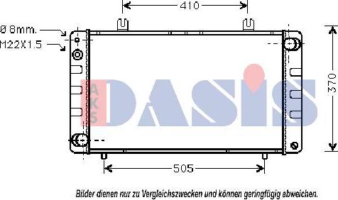 AKS Dasis 190000N - Radiator, engine cooling autospares.lv