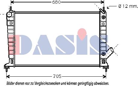 AKS Dasis 190300N - Radiator, engine cooling autospares.lv