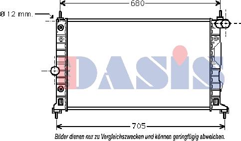 AKS Dasis 190310N - Radiator, engine cooling autospares.lv