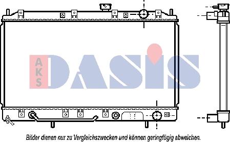 AKS Dasis 140049N - Radiator, engine cooling autospares.lv