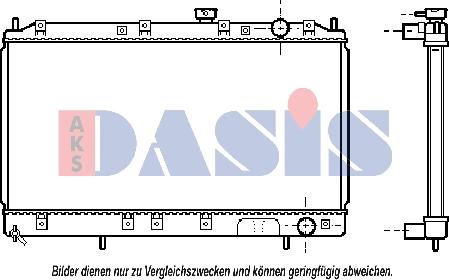 AKS Dasis 140051N - Radiator, engine cooling autospares.lv