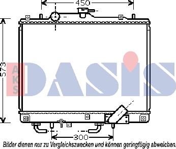 AKS Dasis 140012N - Radiator, engine cooling autospares.lv