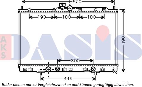 AKS Dasis 140104N - Radiator, engine cooling autospares.lv