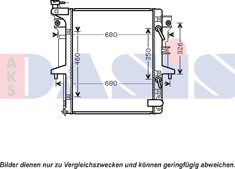 AKS Dasis 140101N - Radiator, engine cooling autospares.lv