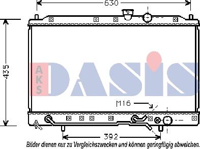 AKS Dasis 140110N - Radiator, engine cooling autospares.lv