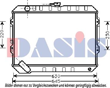 AKS Dasis 140370N - Radiator, engine cooling autospares.lv