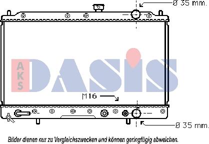 AKS Dasis 141240N - Radiator, engine cooling autospares.lv