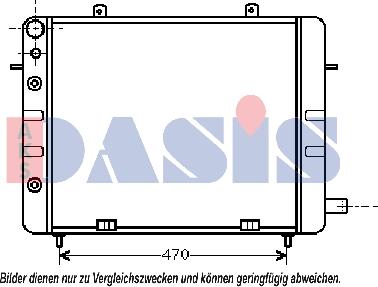 AKS Dasis 150540N - Radiator, engine cooling autospares.lv