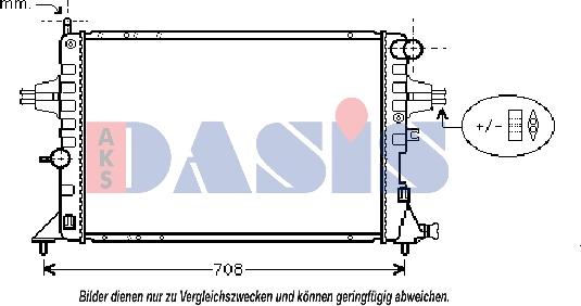 AKS Dasis 150046N - Radiator, engine cooling autospares.lv