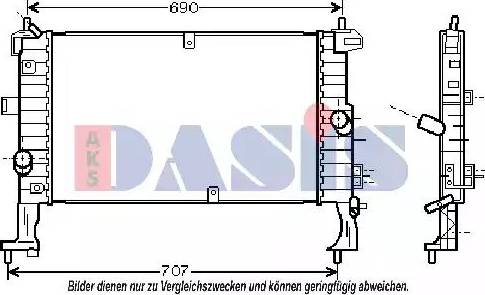 AKS Dasis 150062N - Radiator, engine cooling autospares.lv