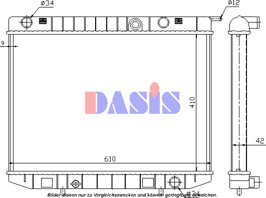 AKS Dasis 150006N - Radiator, engine cooling autospares.lv