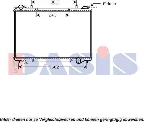 AKS Dasis 150085N - Radiator, engine cooling autospares.lv