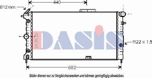 AKS Dasis 150031N - Radiator, engine cooling autospares.lv