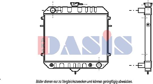 AKS Dasis 150038N - Radiator, engine cooling autospares.lv