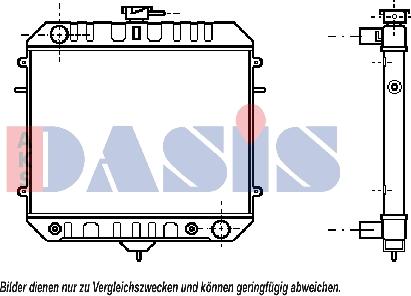 AKS Dasis 150140N - Radiator, engine cooling autospares.lv