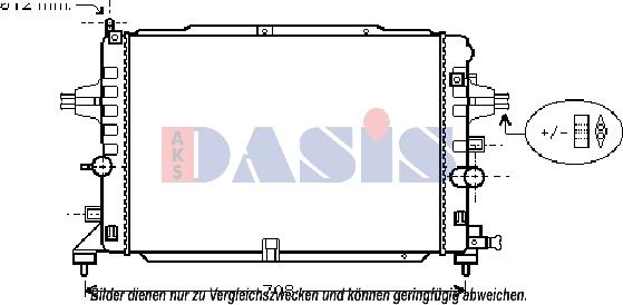 AKS Dasis 150104N - Radiator, engine cooling autospares.lv