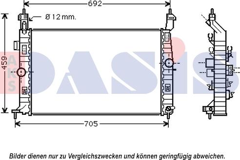 AKS Dasis 150114N - Radiator, engine cooling autospares.lv