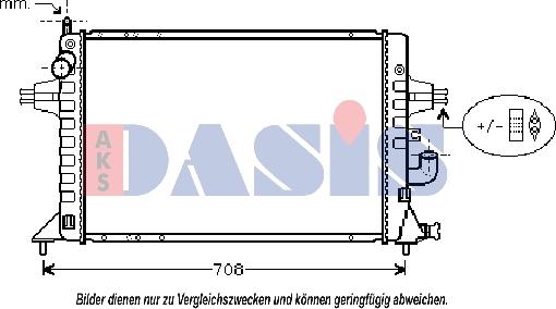 AKS Dasis 151920N - Radiator, engine cooling autospares.lv