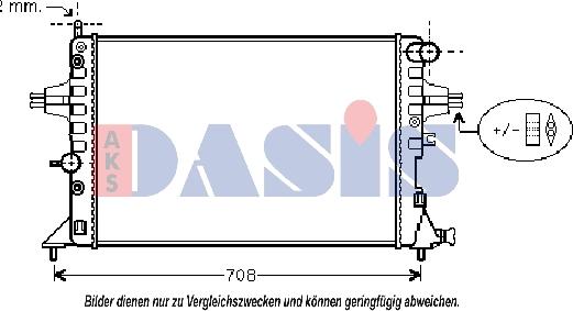 AKS Dasis 151640N - Radiator, engine cooling autospares.lv