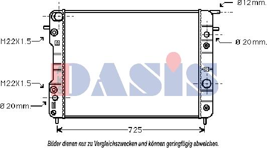 AKS Dasis 151210N - Radiator, engine cooling autospares.lv