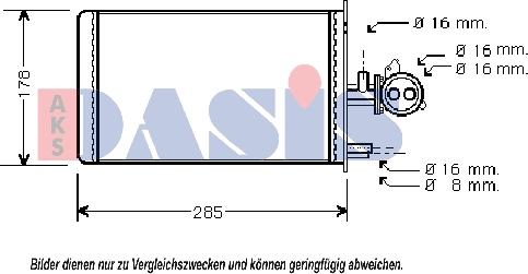 AKS Dasis 169030N - Heat Exchanger, interior heating autospares.lv