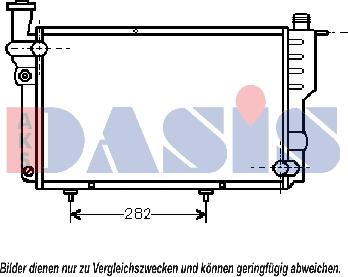 AKS Dasis 160930N - Radiator, engine cooling autospares.lv