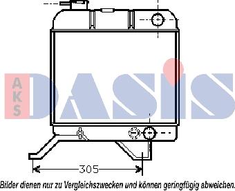 AKS Dasis 160470N - Radiator, engine cooling autospares.lv